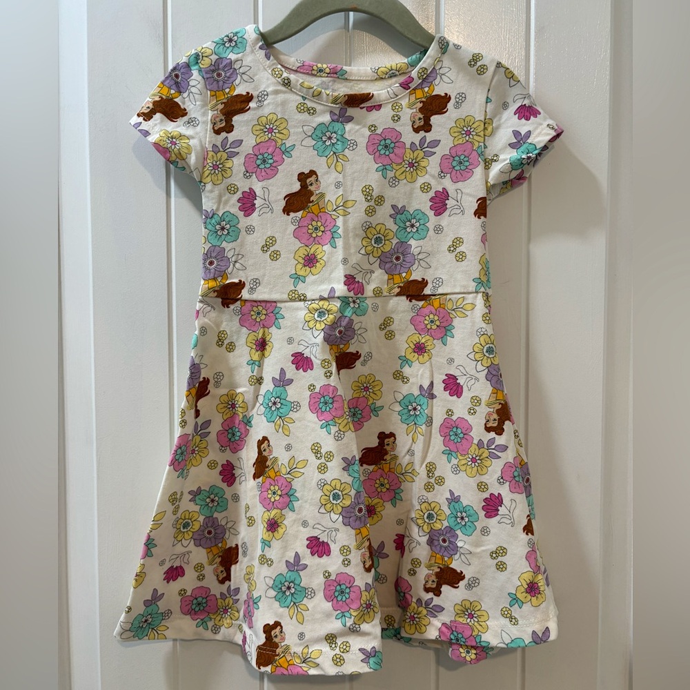 Disney Belle Floral Mini Dress Size 3T
